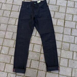 Left Field NYC Charles Atlas Black Maria Raw Selvedge Denim Jeans USA 34 x 36